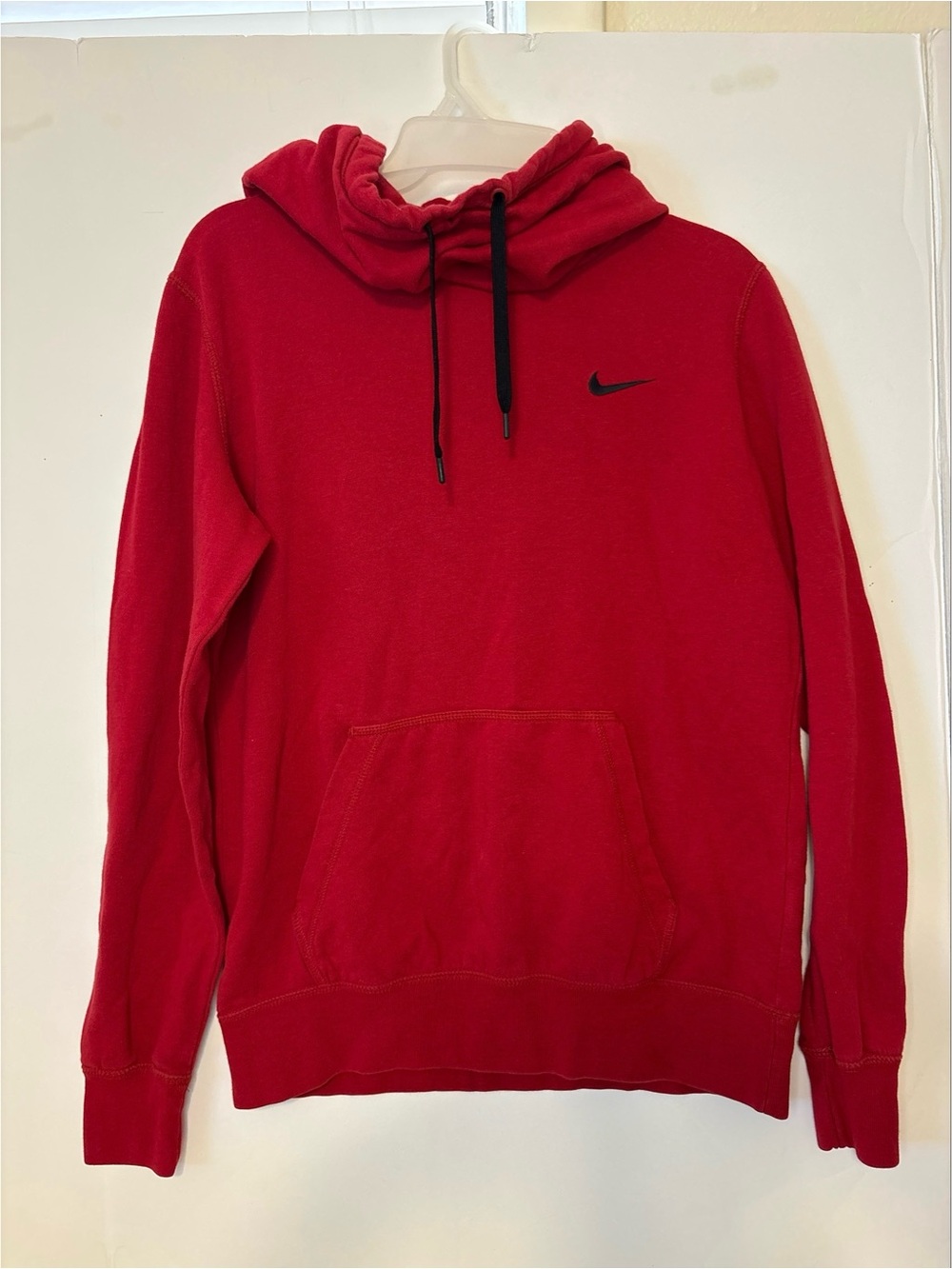 Nike Red Pullover Hoodie with Black Swoosh